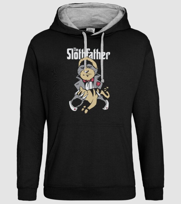 Slothfather - Naș Leneș model negru pe tricou