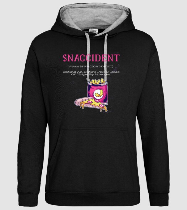 Snaccident model negru pe tricou