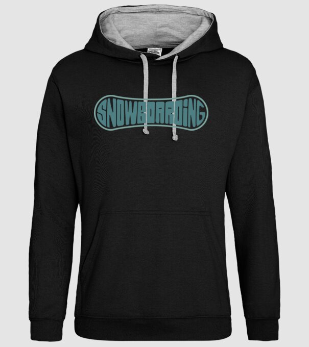 Snowboarding model negru pe tricou