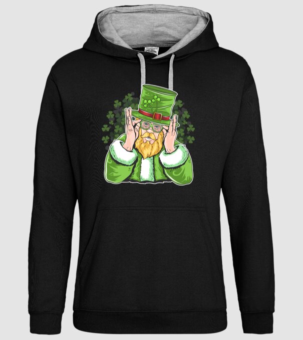 Sfântul Patrick Barbă irlandeză model negru pe tricou