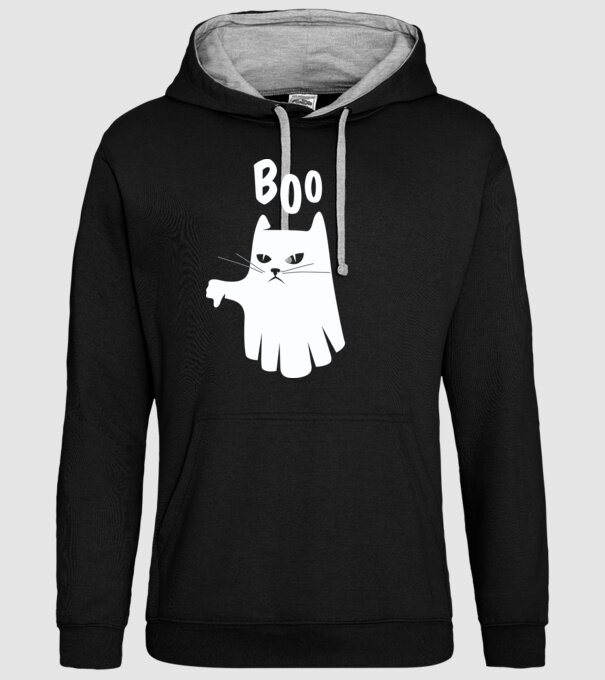 Pisică Fantomă model negru pe tricou