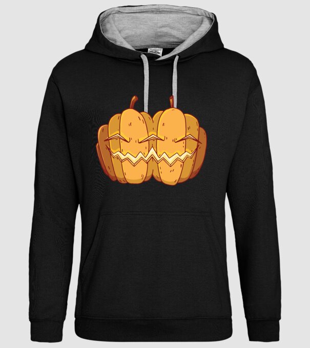 Dovleci siamezi de Halloween model negru pe tricou