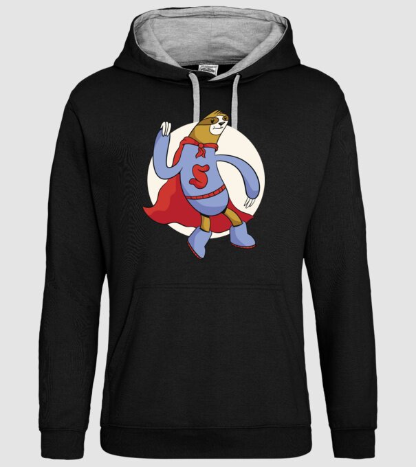 Leneș supererou model negru pe tricou