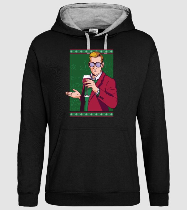 Profesor cu vin model negru pe tricou