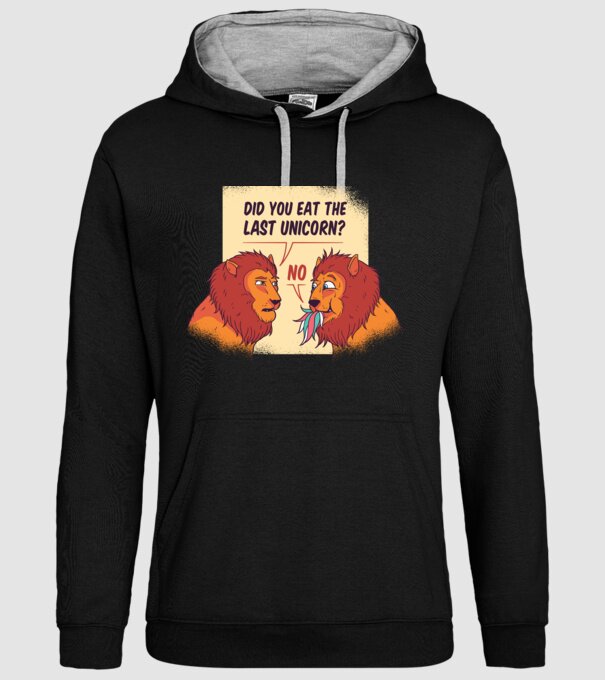 Tu ai mâncat ultimul unicorn? Tricou cu Leu amuzant model negru pe tricou