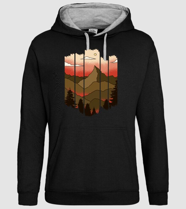 Imagine natură model negru pe tricou
