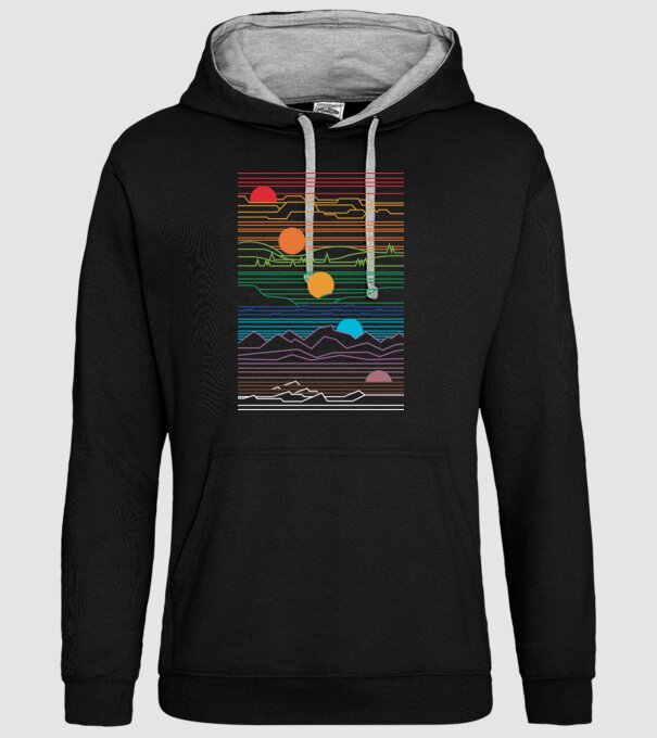 Linii Natură model negru pe tricou