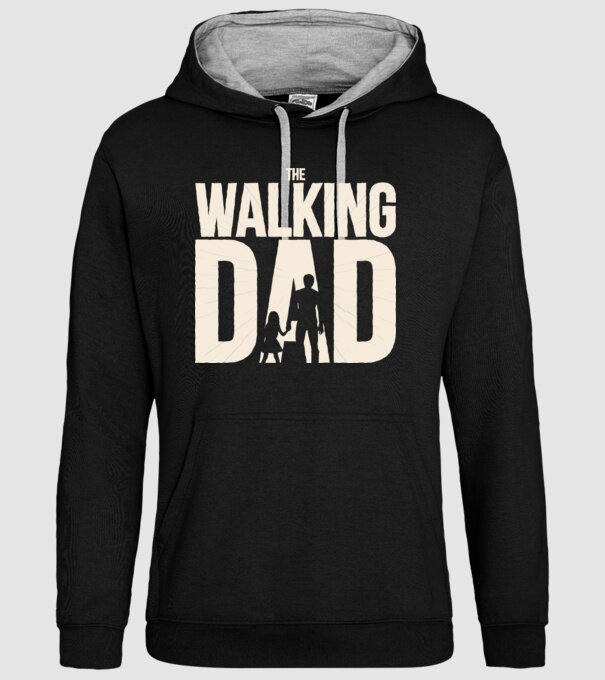 The Walking Dad model negru pe tricou