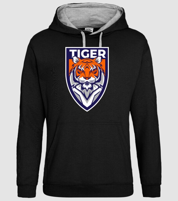 Stemă Tigru model negru pe tricou
