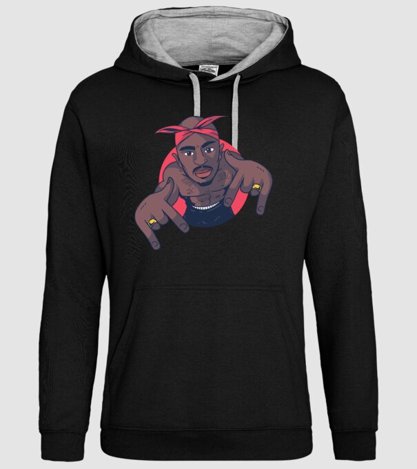 Tupac Shakur Rap model negru pe tricou