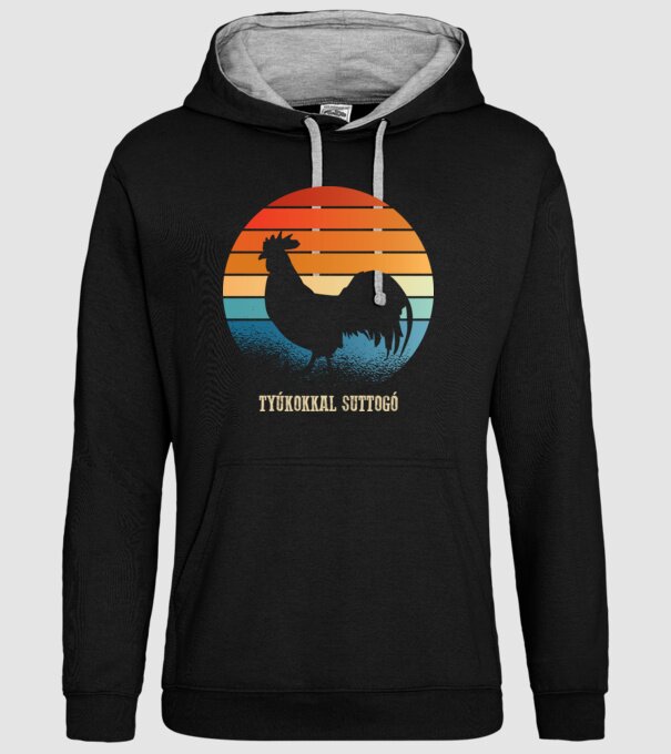 șoptind cu găinile model negru pe tricou