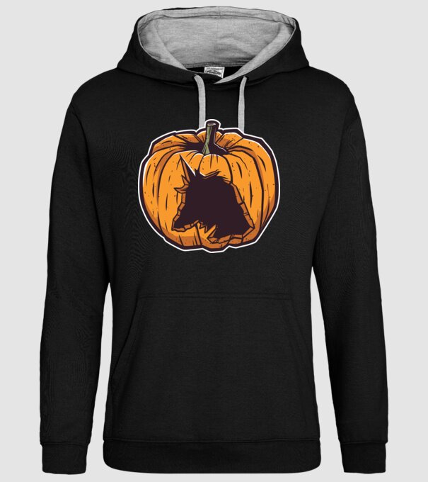 Dovleac de Halloween Unicorn model negru pe tricou