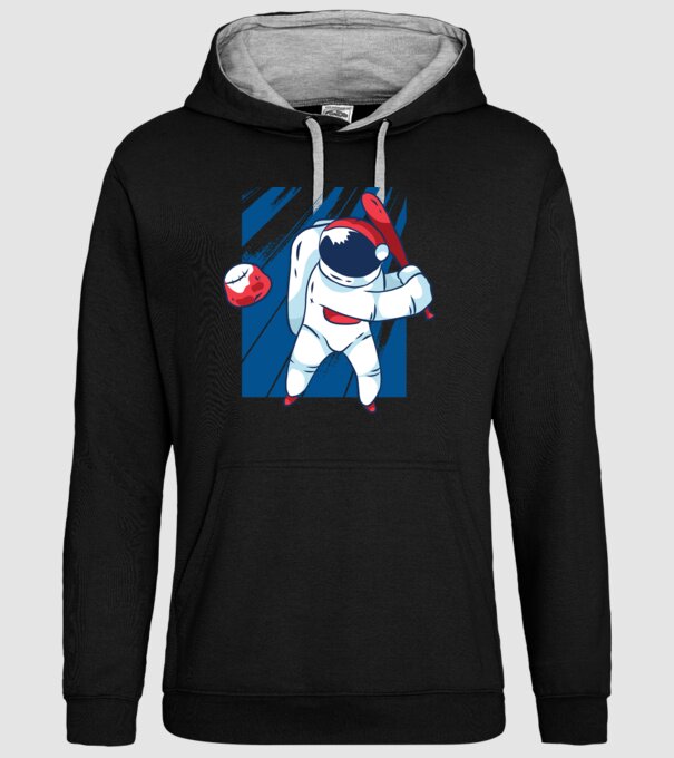 Baseball Astronaut model negru pe tricou