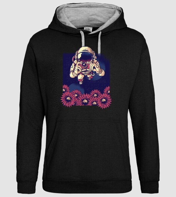 Astronaut Fotograf model negru pe tricou