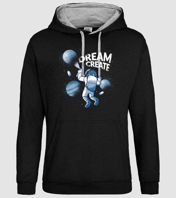 Graffiti Astronaut model negru pe tricou