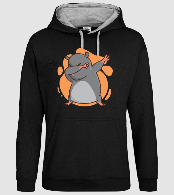 Cârtiță DAB model negru pe tricou