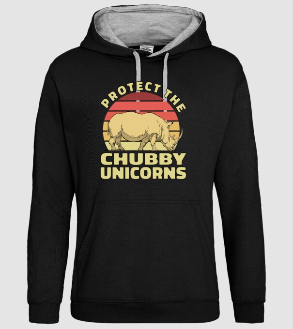 Protejați Unicornii - Rinocerii plinuți model negru pe tricou