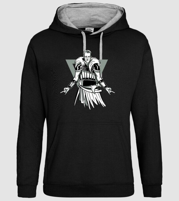 Războinic Viking model negru pe tricou