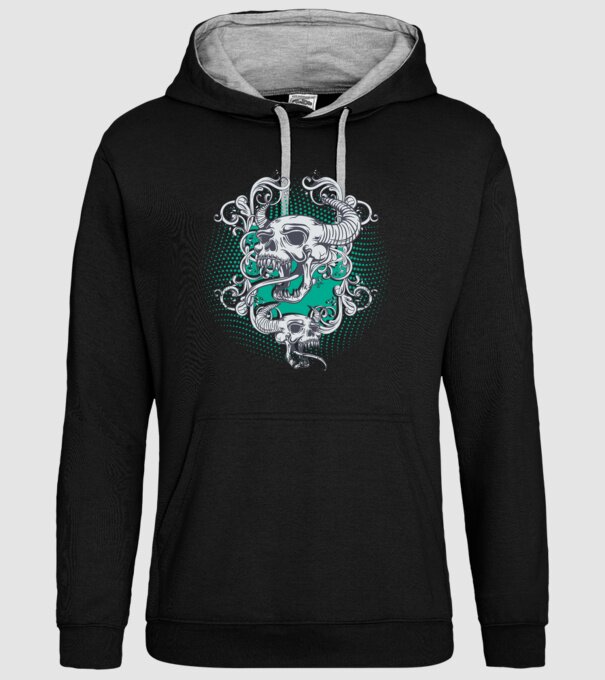 Vintage Craniu model negru pe tricou