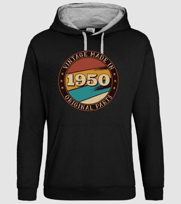 Vintage Made in 1950 Original Parts Retro Birthday model negru pe tricou