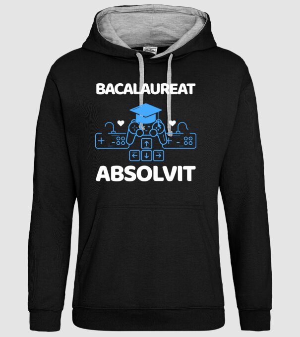 Bacalaureat absolvit model negru pe tricou