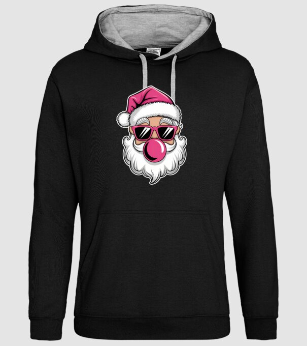 Bubble gum Santa 2 model negru pe tricou