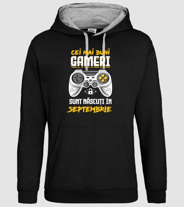cei mai buni gameri sunt născuți în septembrie model negru pe tricou