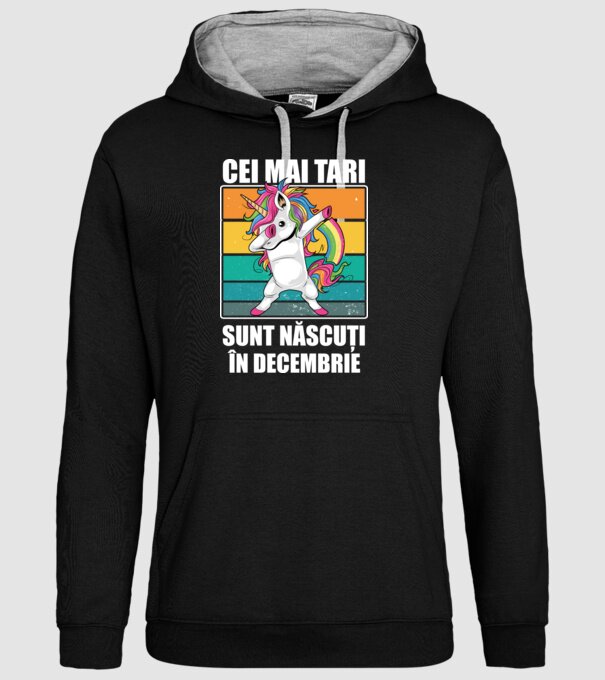 Cei mai tari sunt născuți în decembrie model negru pe tricou