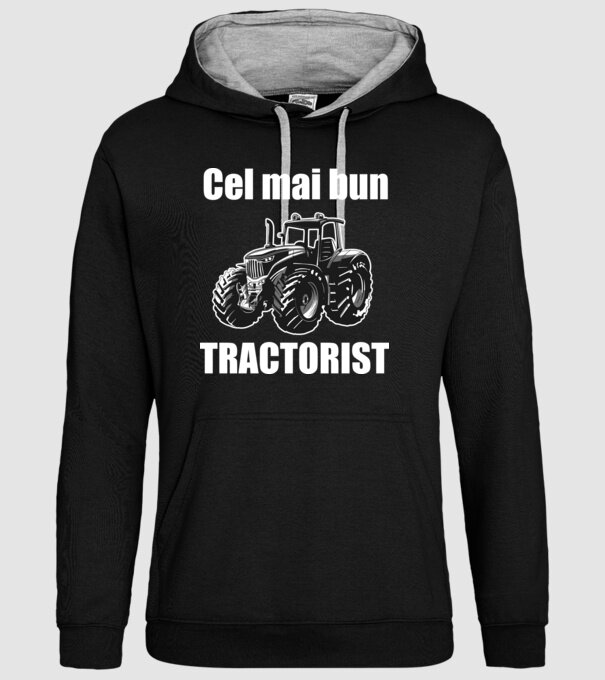 Cel mai bun tractorist model negru pe tricou