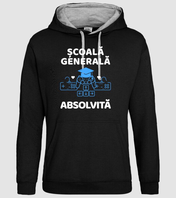 Școală generală absolvită model negru pe tricou