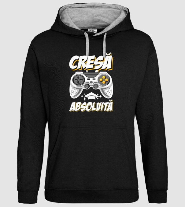 Gameri şcoală Creșă model negru pe tricou