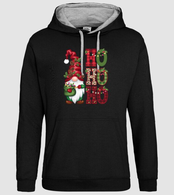 HOHOHO Gnome model negru pe tricou