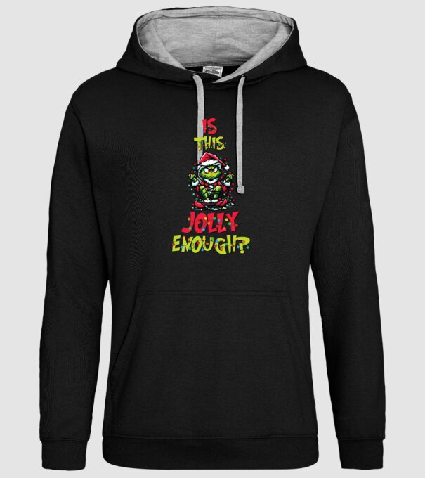 Is this jolly enough Grinch model negru pe tricou