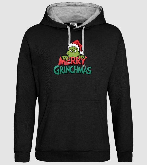 Merry Grinchmas model negru pe tricou