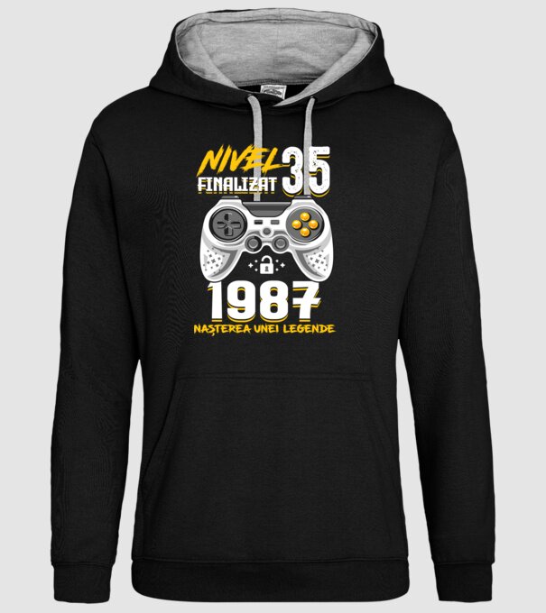 Nivel 35 finalizat. 1987 nașterea unei legende model negru pe tricou