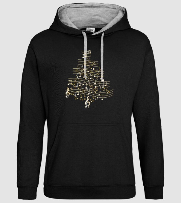 note de Crăciun model negru pe tricou