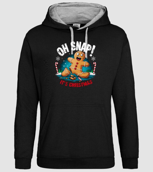 Oh snap! It's christmas Negru model negru pe tricou