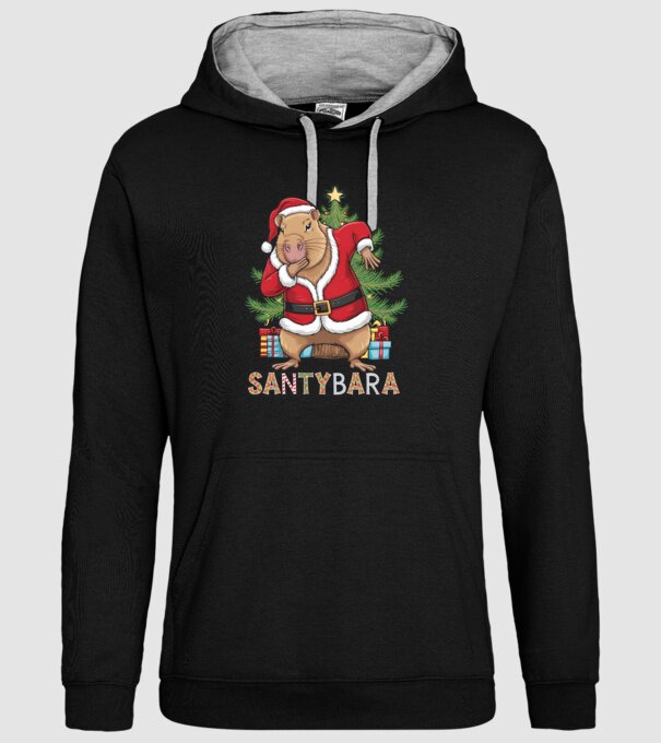 Santybara model negru pe tricou