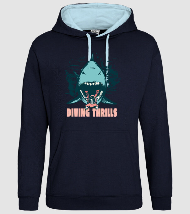 Scufundarea este periculoasă model albastru închis pe tricou