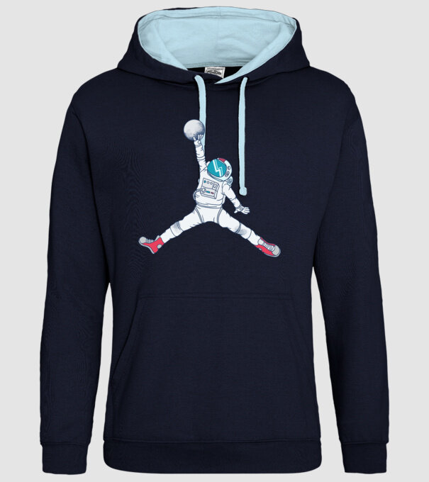 Air Astronaut tricou astronaut model albastru închis pe tricou