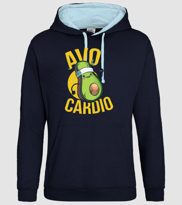 Avo Cardio Antrenament Avocado model albastru închis pe tricou