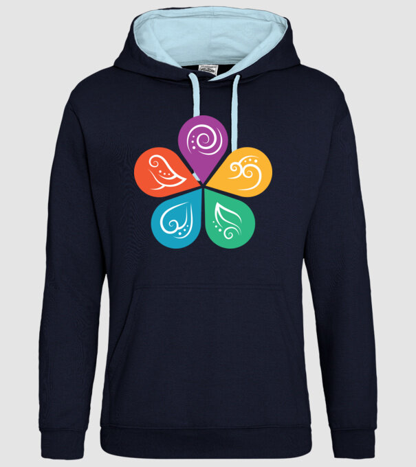 Ayurveda model albastru închis pe tricou