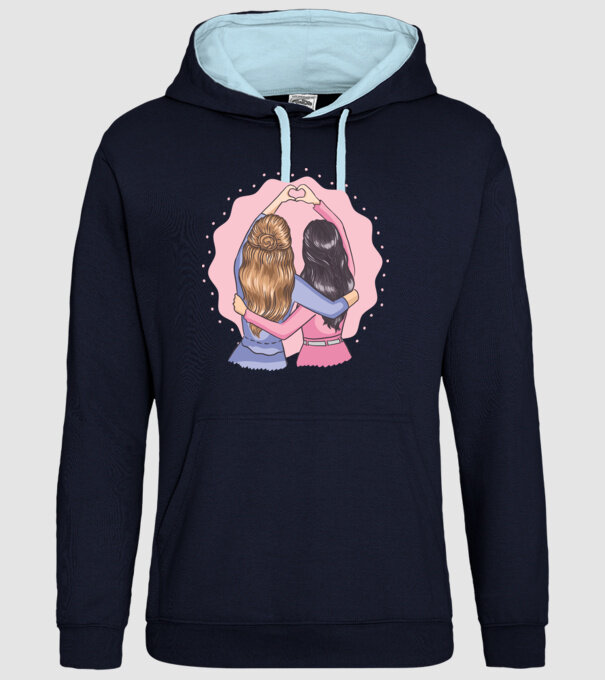 Best Friends Forever - Cele mai bune prietene model albastru închis pe tricou