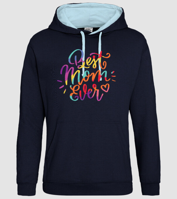 Best Mom Ever - Cea mai bună mamă model albastru închis pe tricou
