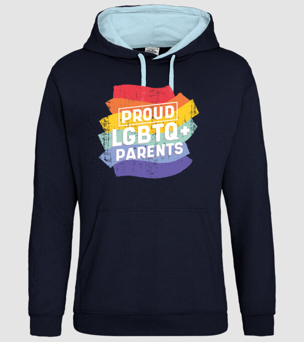 Părinți mândri LGBTQ model albastru închis pe tricou