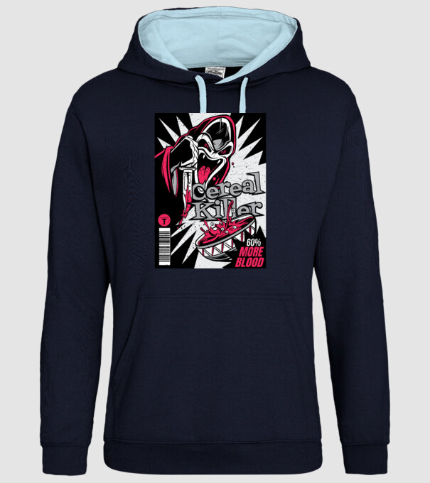 Cereal Killer model albastru închis pe tricou