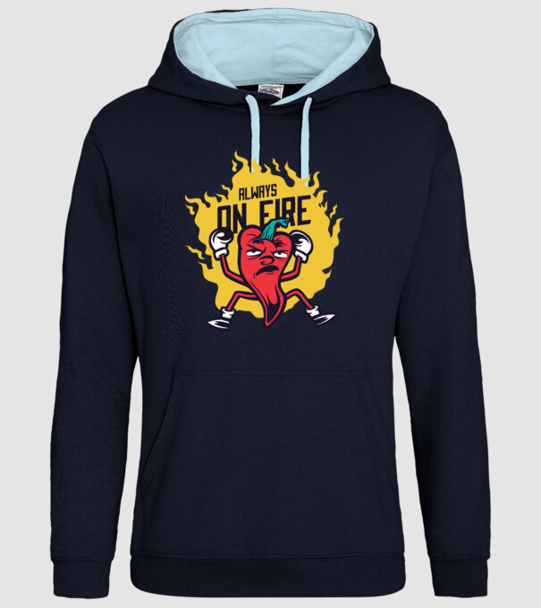 Ardei Chili model albastru închis pe tricou