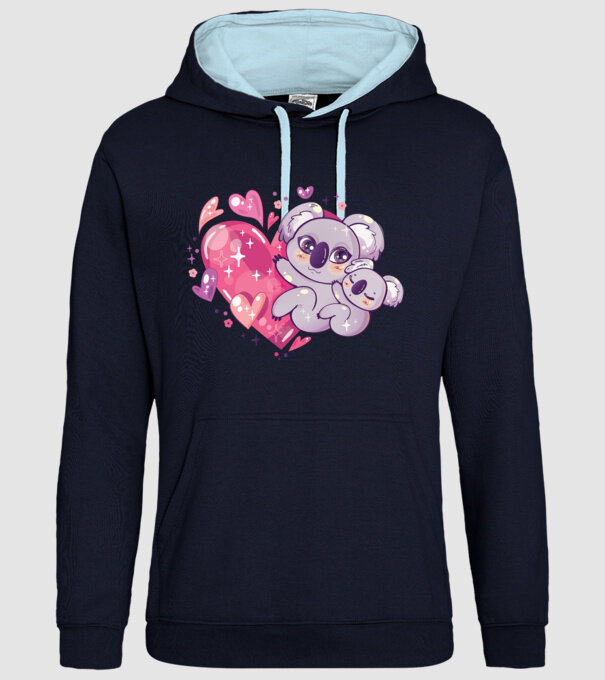 Koala drăguță Anime model albastru închis pe tricou