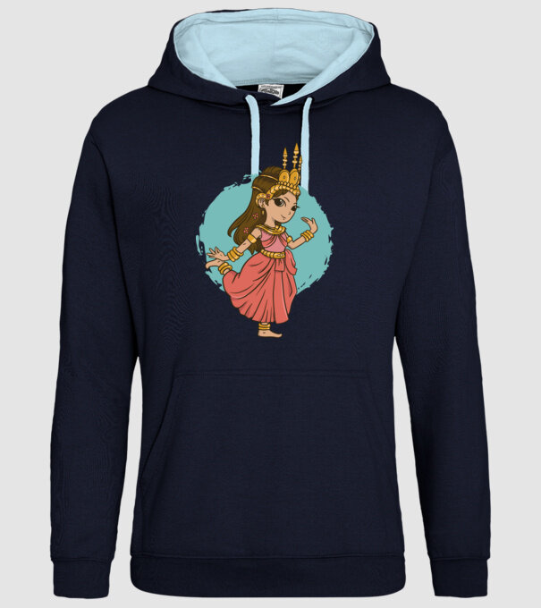 Prințesă drăguță model albastru închis pe tricou