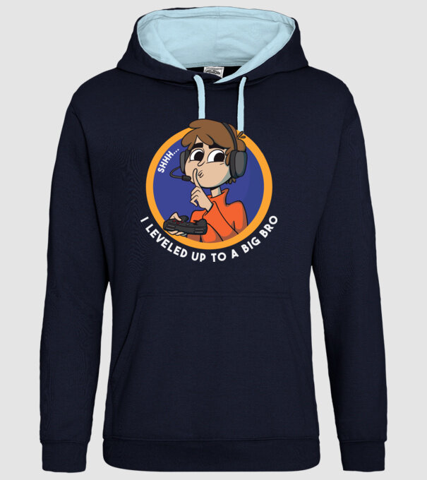 Gamer Frate mai mare model albastru închis pe tricou